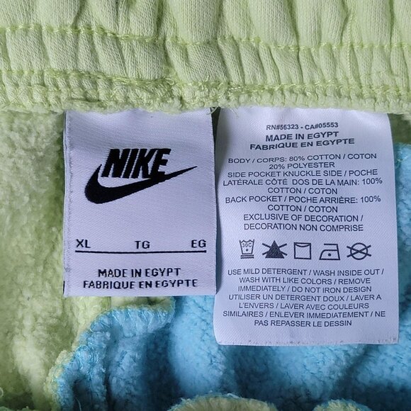 Nike Sportswear Shorts Mens XL Green Blue Colorblock Athletic Casual DR9856-736‎ - Picture 6 of 13